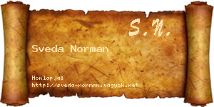 Sveda Norman névjegykártya